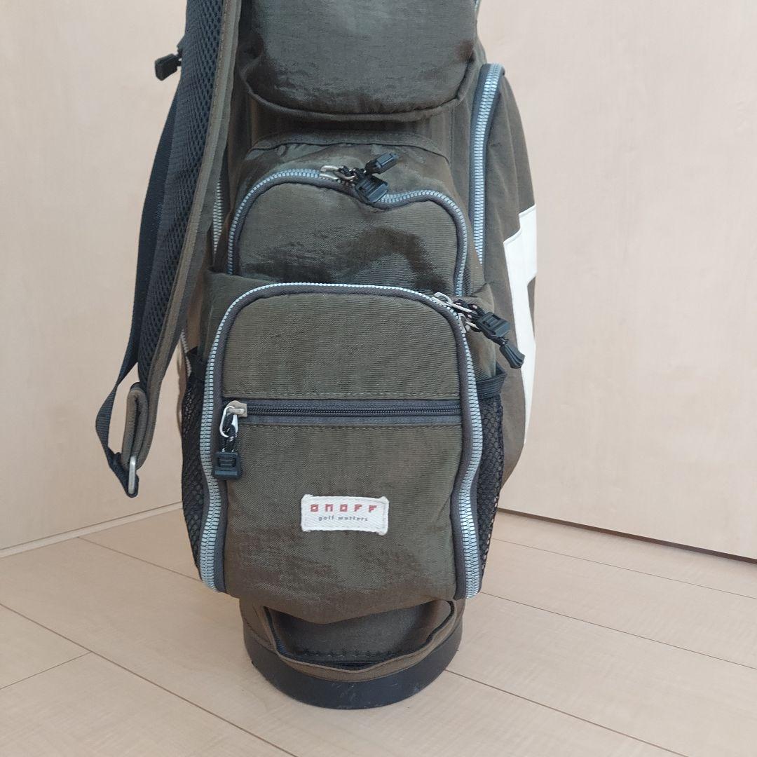 ONOFF オノフ 軽量 キャディバック スタンド オリーブグリーン★良品