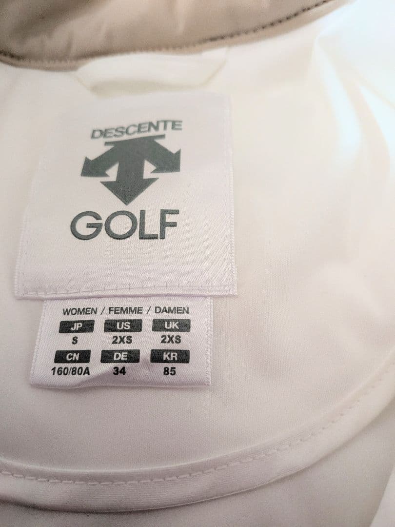 DESCENTE GOLF レディースジャケット S ホワイト/ベージュ