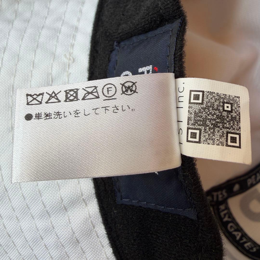 極美品✨パーリーゲイツ フォトPT セピアフォトプリント　バケットハットホワイト