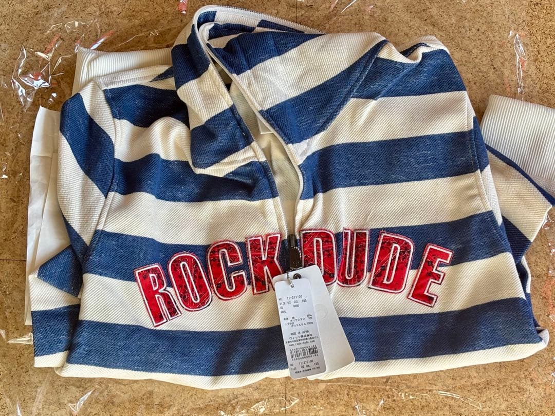 値下げ⭐︎新品【RockDude】ジャージフルZIPパーカー☆ブルー☆DWD