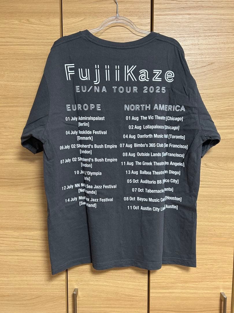 藤井風 Fujii Kaze ドリンクTシャツ 黒 L