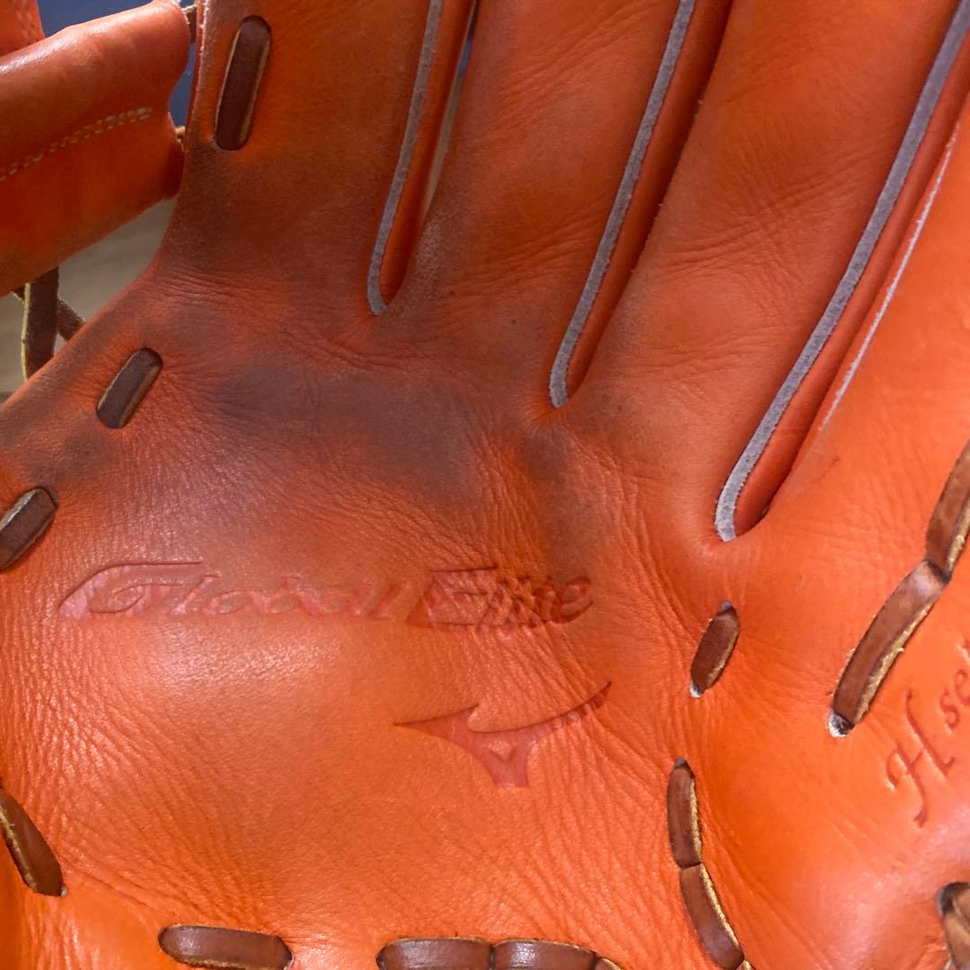 Mizuno Global Elite 硬式グローブ オレンジ