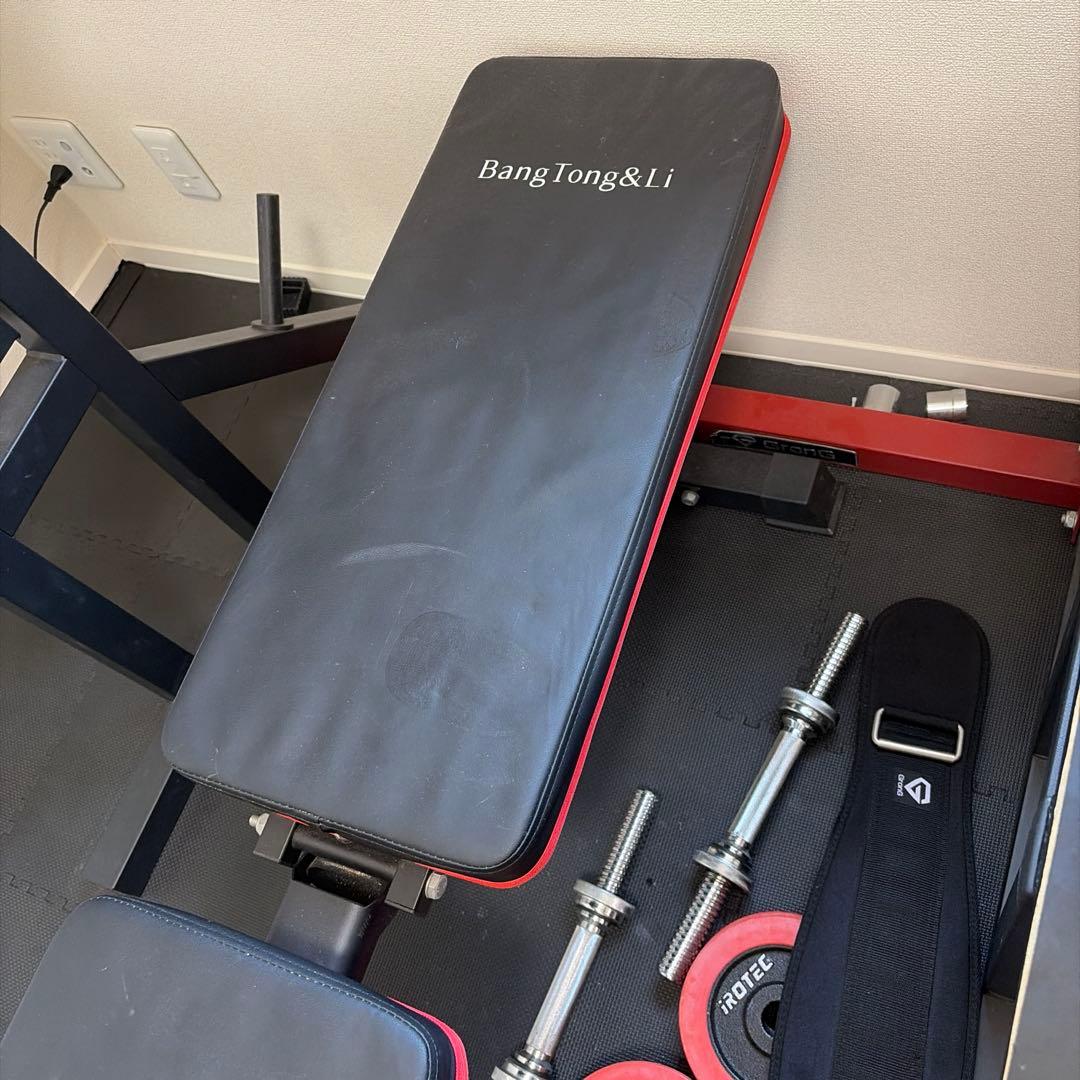 【引取限定】ベンチプレスセット一式 IROTEC 100kg