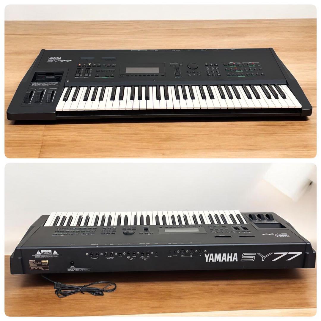 動作品✨ヤマハ SY77 シンセサイザー 61鍵盤 説明書完備 美品 音出しOK