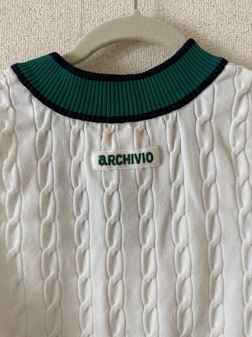 ARCHIVIO ケーブル編み Vネックベスト