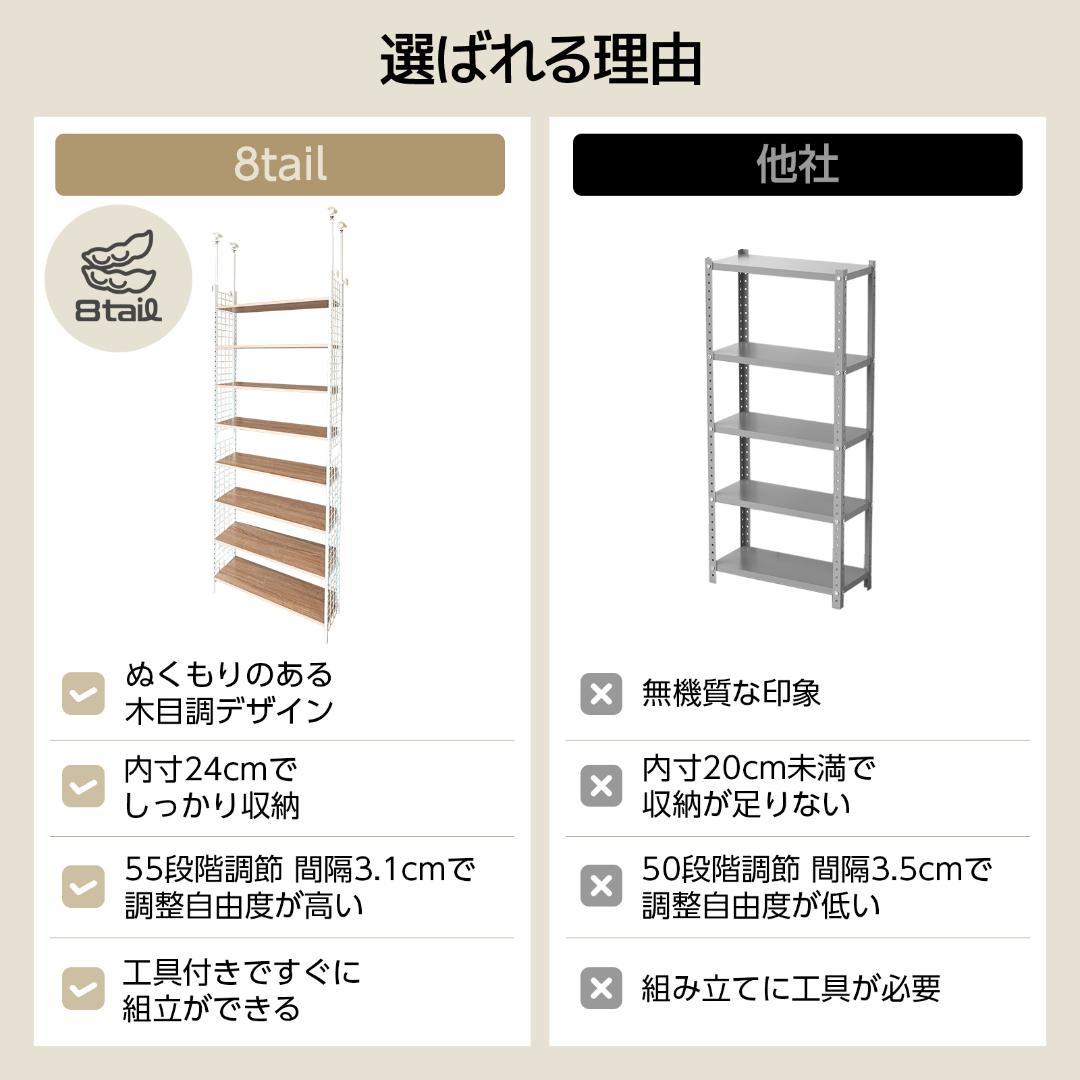 8tail 収納ラック　ホワイト×ホワイト　未開封品