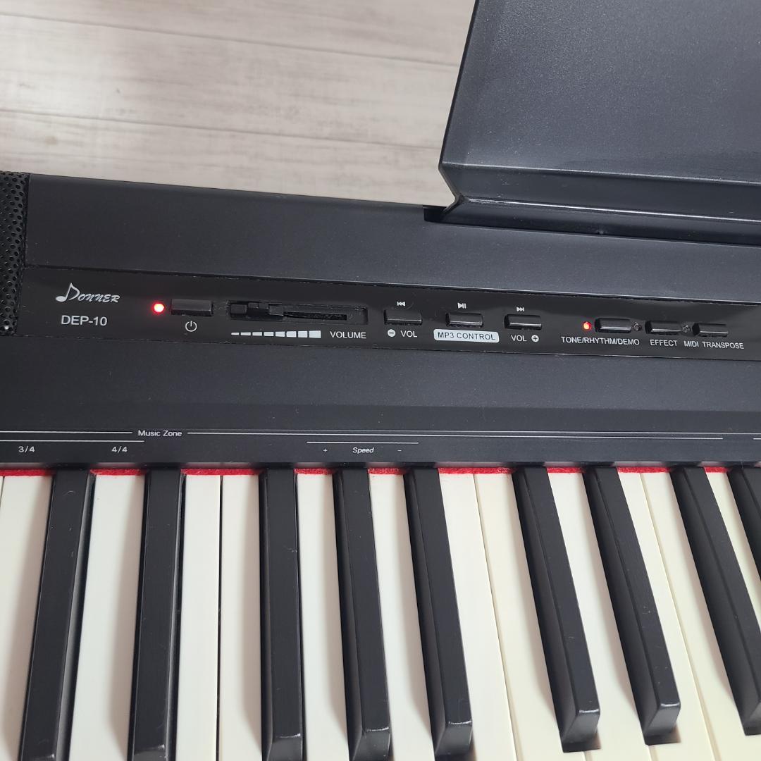 Donner 電子ピアノ 88鍵盤 キーボード DEP-10 譜面台付 ブラック