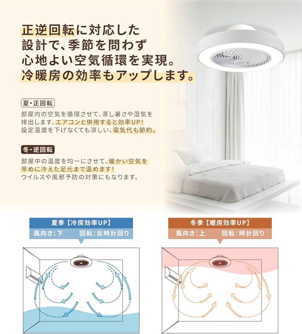 【新品】LED シーリングファンライト 調光調色 3900lm リモコン アプリ