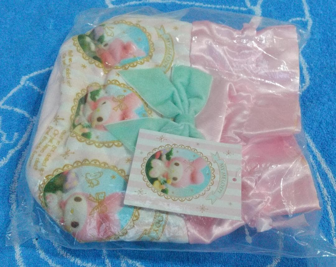 マイメロディ　巾着　ティッシュポーチ　リボン