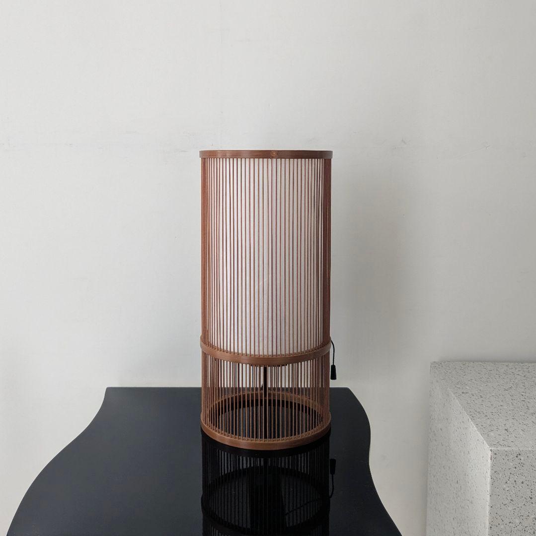 ジャパニーズモダン フロアライト ランプ 駿河竹千筋細工 工藝 OLD 美品