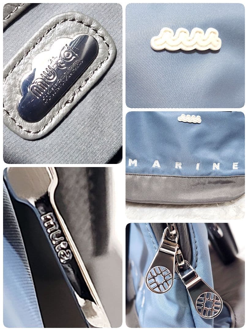 【ほぼ未使用・収納袋付】muta MARINE バイカラー ナイロンバッグ