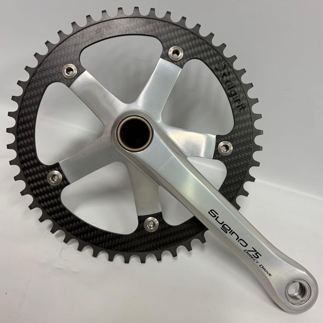 sugino 75DD 170mm digirit カーボンチェーンリング49T