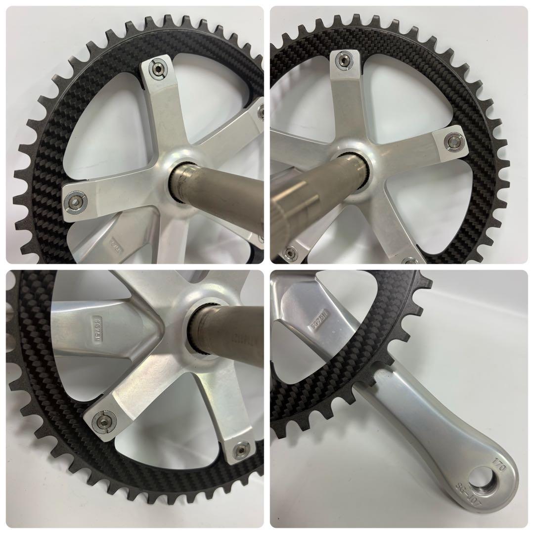 sugino 75DD 170mm digirit カーボンチェーンリング49T