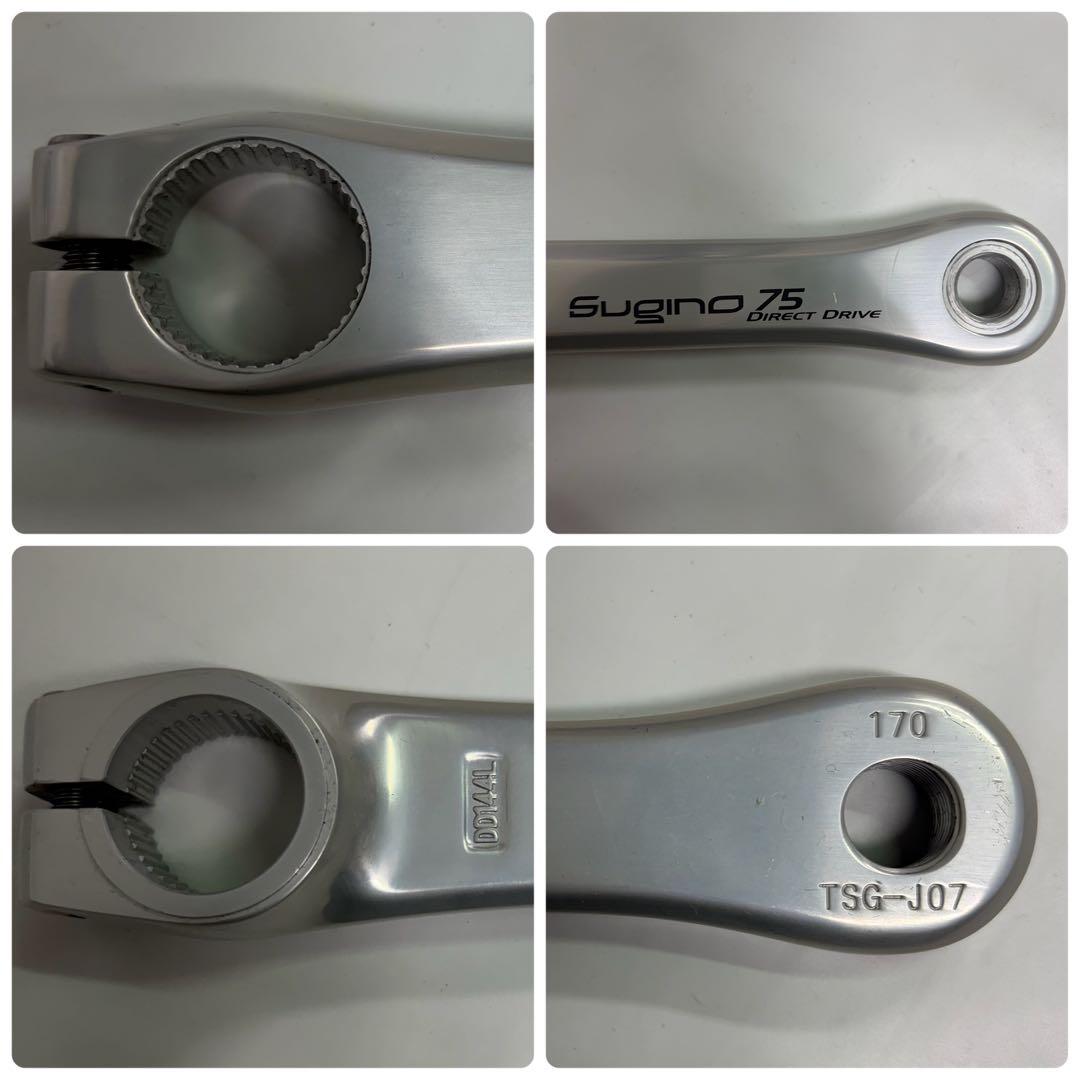 sugino 75DD 170mm digirit カーボンチェーンリング49T
