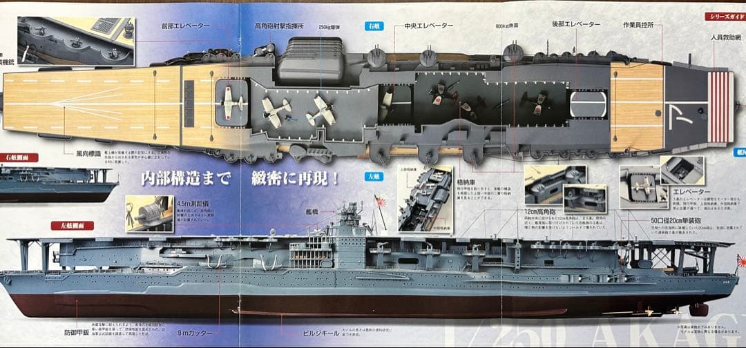 赤城　航空母艦赤城を作る1／250 デアゴスディーニ 1号〜100号　未開封品