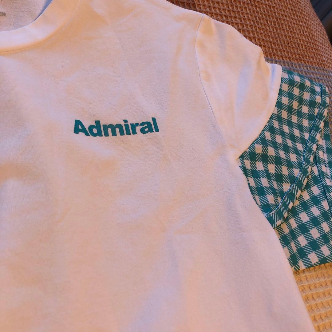 アドミラル 白シャツL チェック柄♡