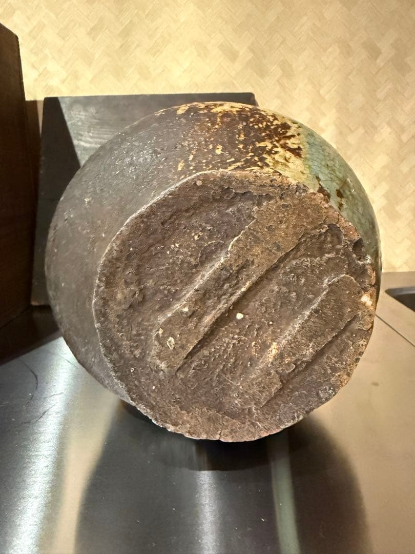 古伊賀焼き　壺　花瓶　木箱入り