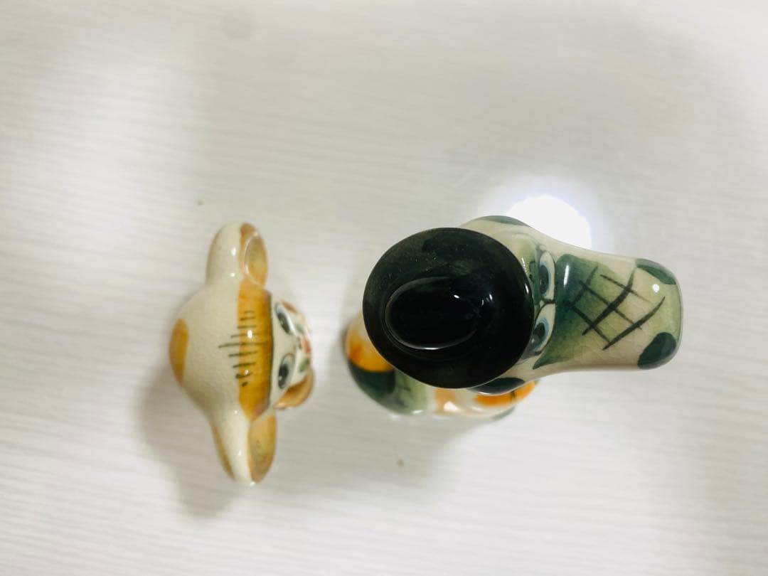 希少品　チェブラーシカ　ゲーナ　陶器製ミニチュアフィギュアセット