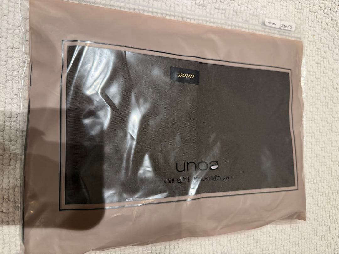 お得 新品 unoa ウノア Chill-Fit pants モスグレー S