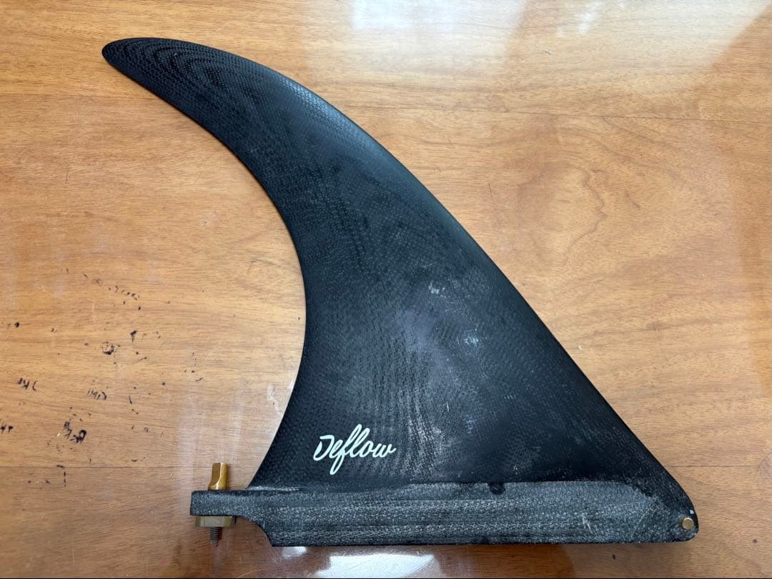 Deflow 9 CREAM BLACK FINロング　ミッド　シングルフィン