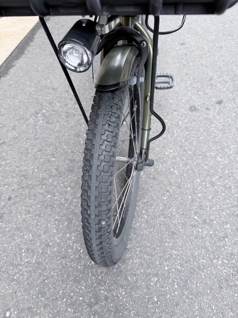 子供乗せ　ヤマハ　電動アシスト自転車 チャイルドシート付き オリーブグリーン
