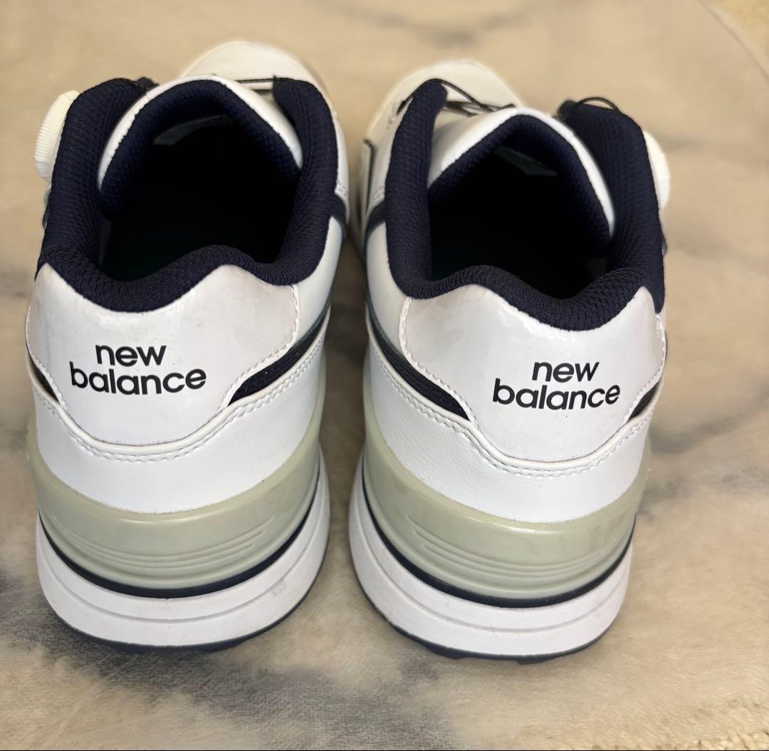 New Balance 574 ゴルフシューズ ホワイト/ネイビー