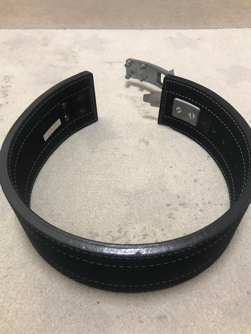 インザーレバーアクションベルト　Ｓサイズ　10㎜　パワーベルト 黒 レザー