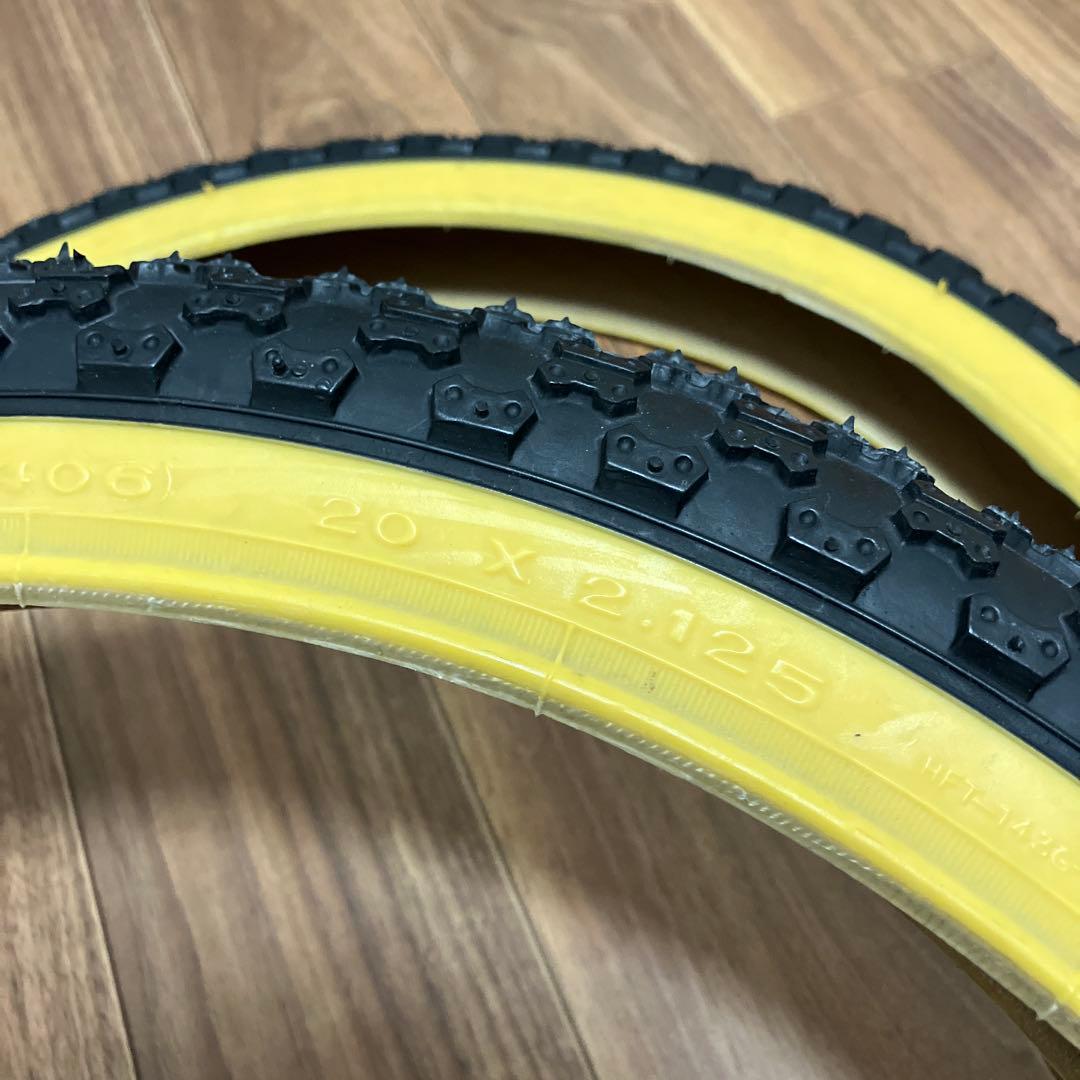 OLD BMX ブロックタイヤ サイドスキン 20インチ 前後セット
