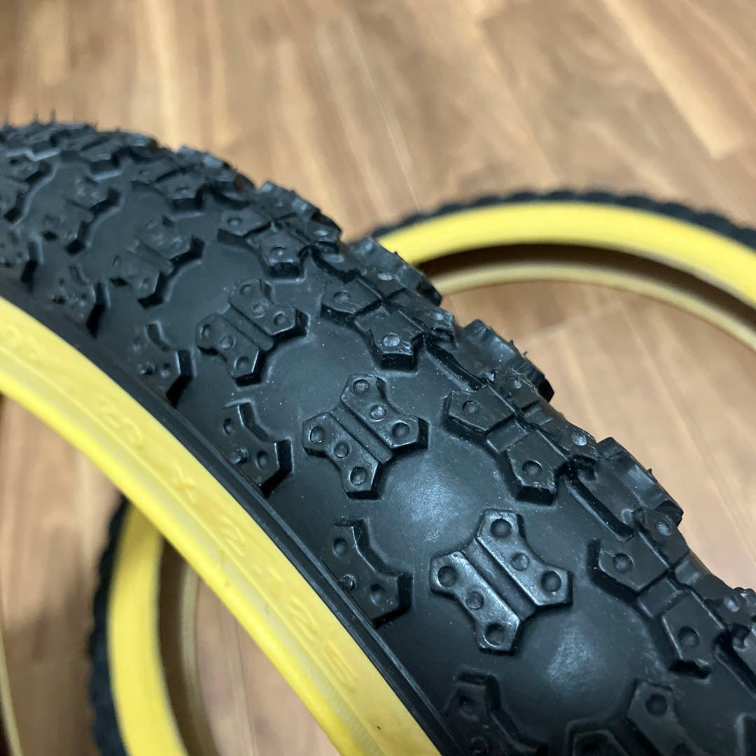 OLD BMX ブロックタイヤ サイドスキン 20インチ 前後セット
