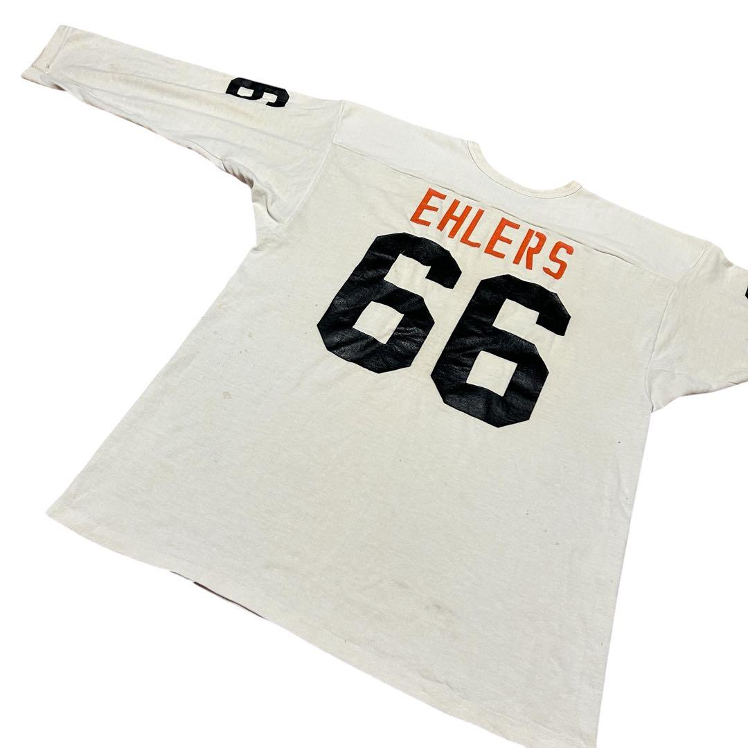 ビンテージ 70s ラッセル　金タグ　フットボール Tシャツ　66 ナンバリング