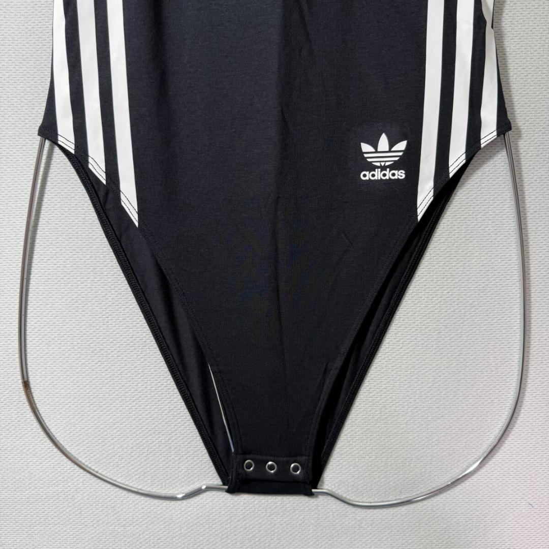 adidas ボディスーツ レオタード コットン Black 海外XL