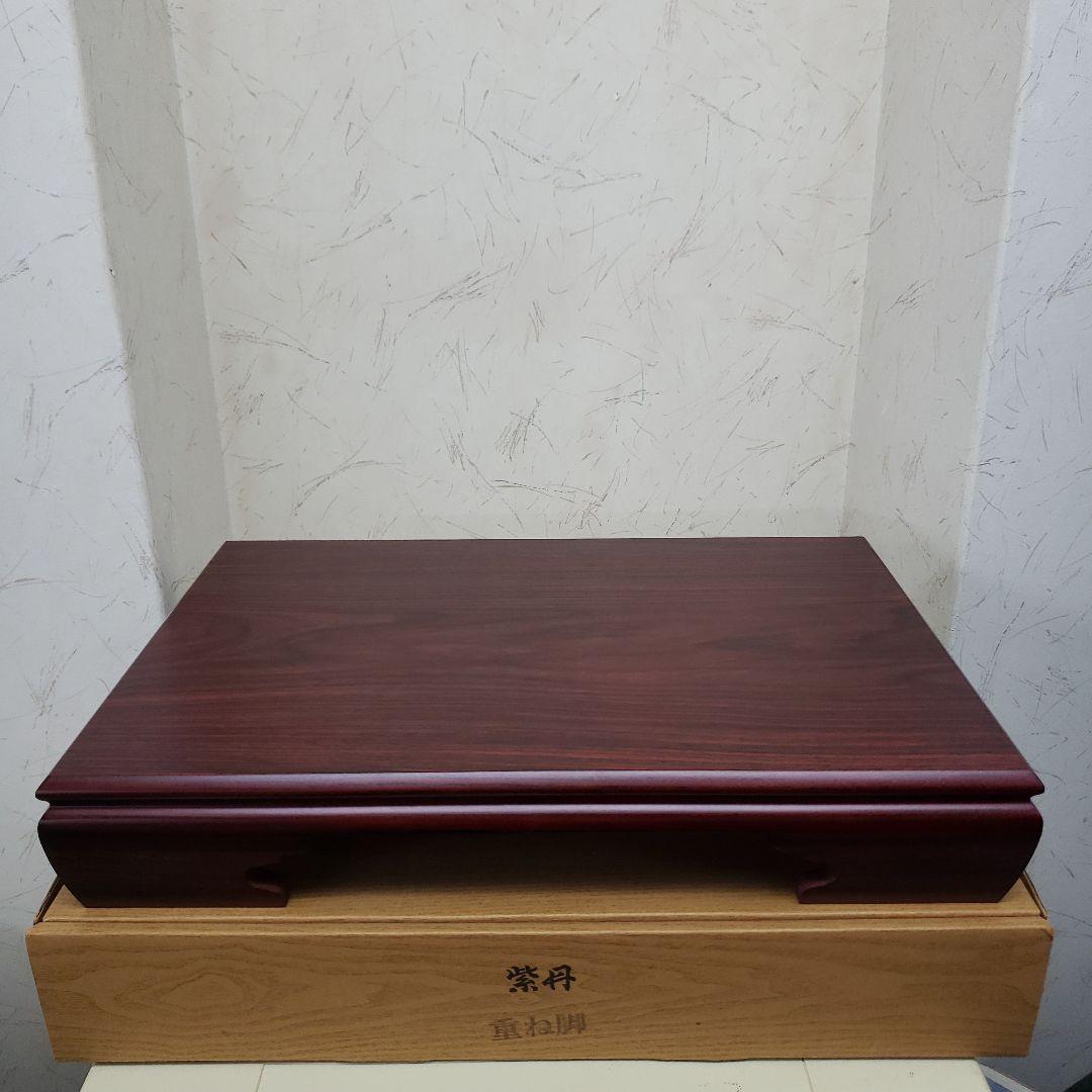 蔵出し特価　紫檀木製花瓶台 ダークブラウン 四角形48×33×8cm