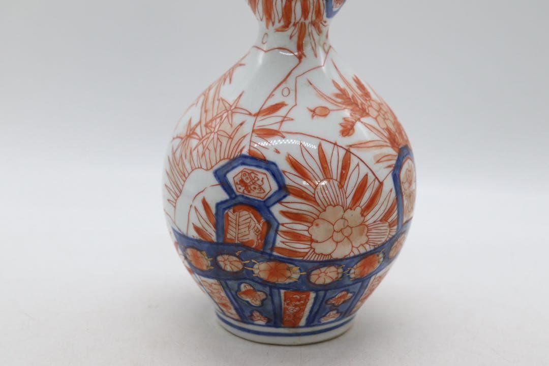 江戸　伊万里　色絵瓢箪形瓶　アンティーク　送料込み269322