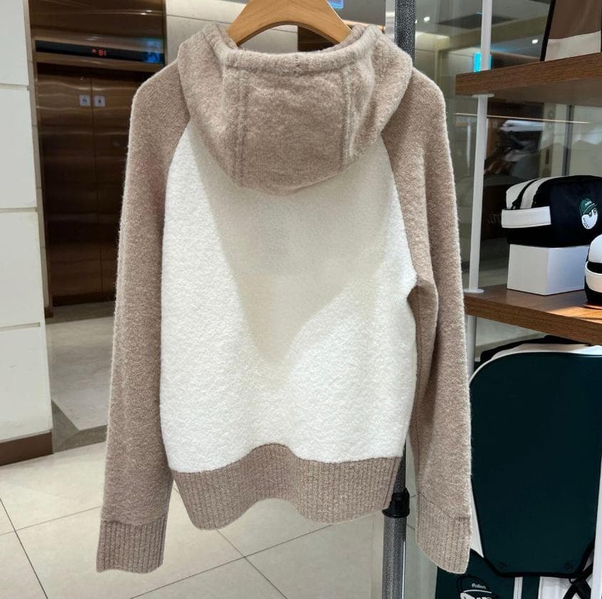 Malbon Golf ニットパーカー レディース フード付き 秋冬モデル