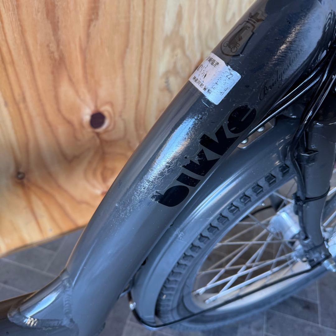 bikke 電動アシスト自転車 グレー バスケット付き