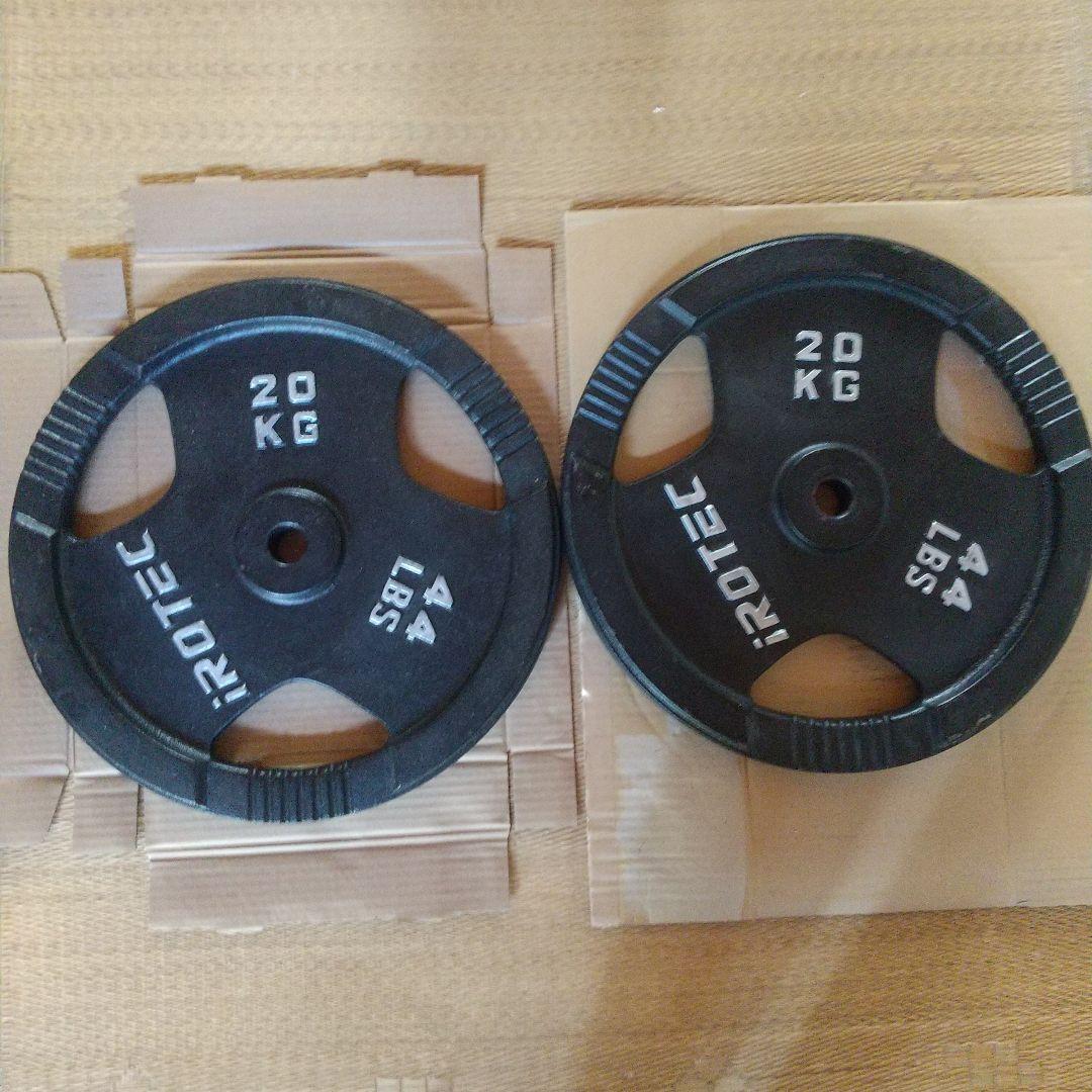 iROTEC(アイロテック)製ダンベルプレート 20KG ① 2枚セットの1枚目