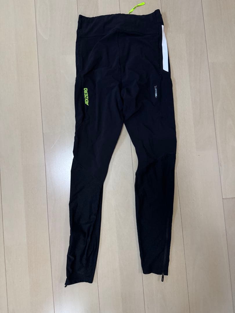 p*.様 adidas ADIZERO ランニングパンツ 黒