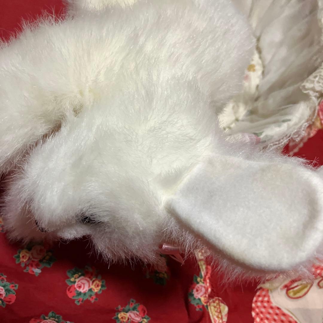 ぬいぐるみ犬　マルチーズ　白い犬　子犬わんちゃん　レトロぬいぐるみ犬　リアル