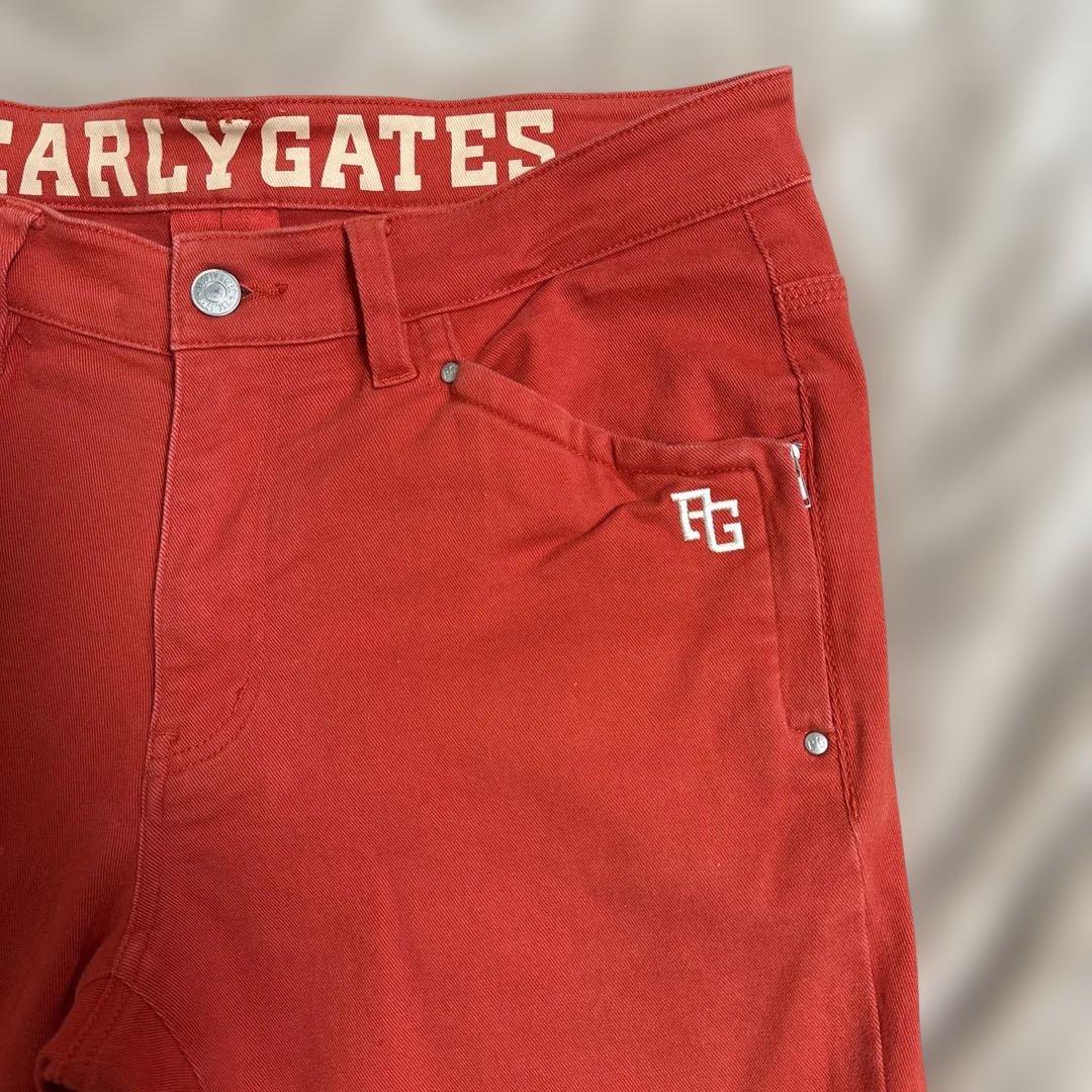 PEARY GATES ストレッチ ゴルフパンツ サイズ4 レッド オレンジ