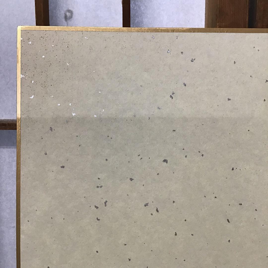 アンティーク　色紙　「お雛様」　作者名あり　自作色紙たとう付　S214SS