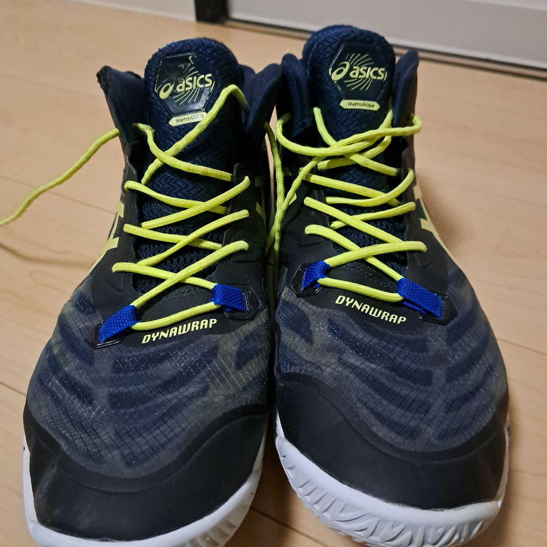 asics メタライズ バレーボールシューズ　28.5 ネイビー/イエロー