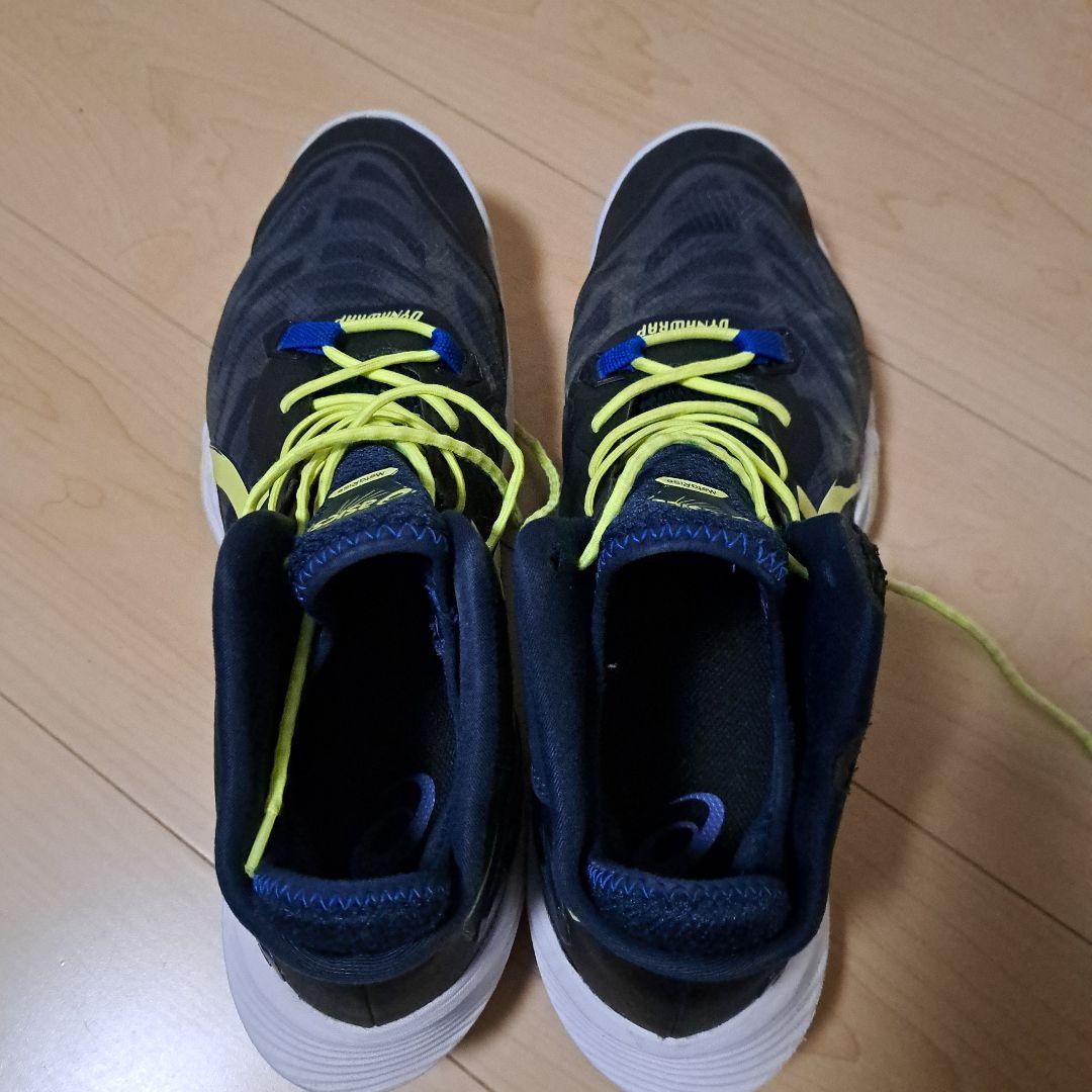 asics メタライズ バレーボールシューズ　28.5 ネイビー/イエロー