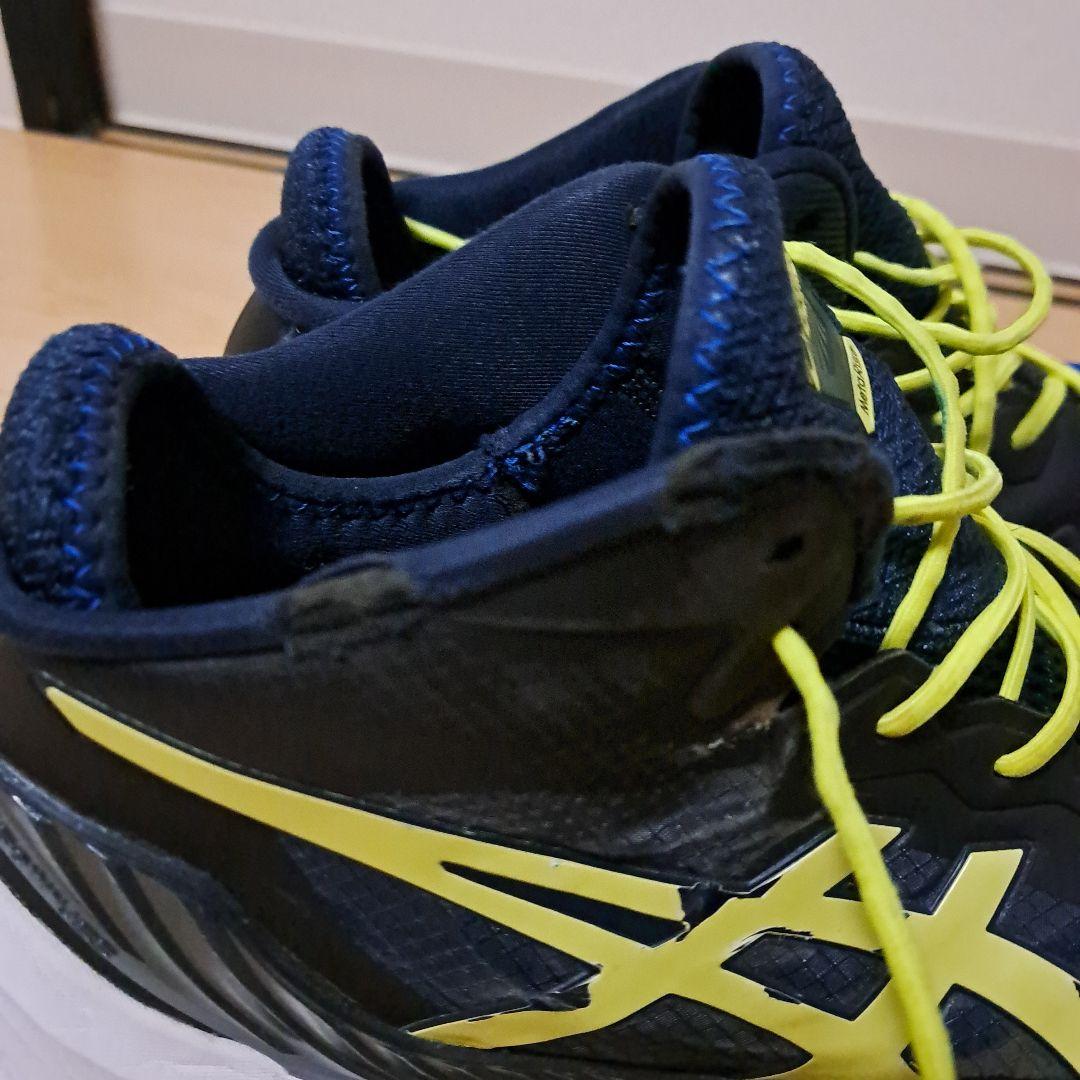 asics メタライズ バレーボールシューズ　28.5 ネイビー/イエロー