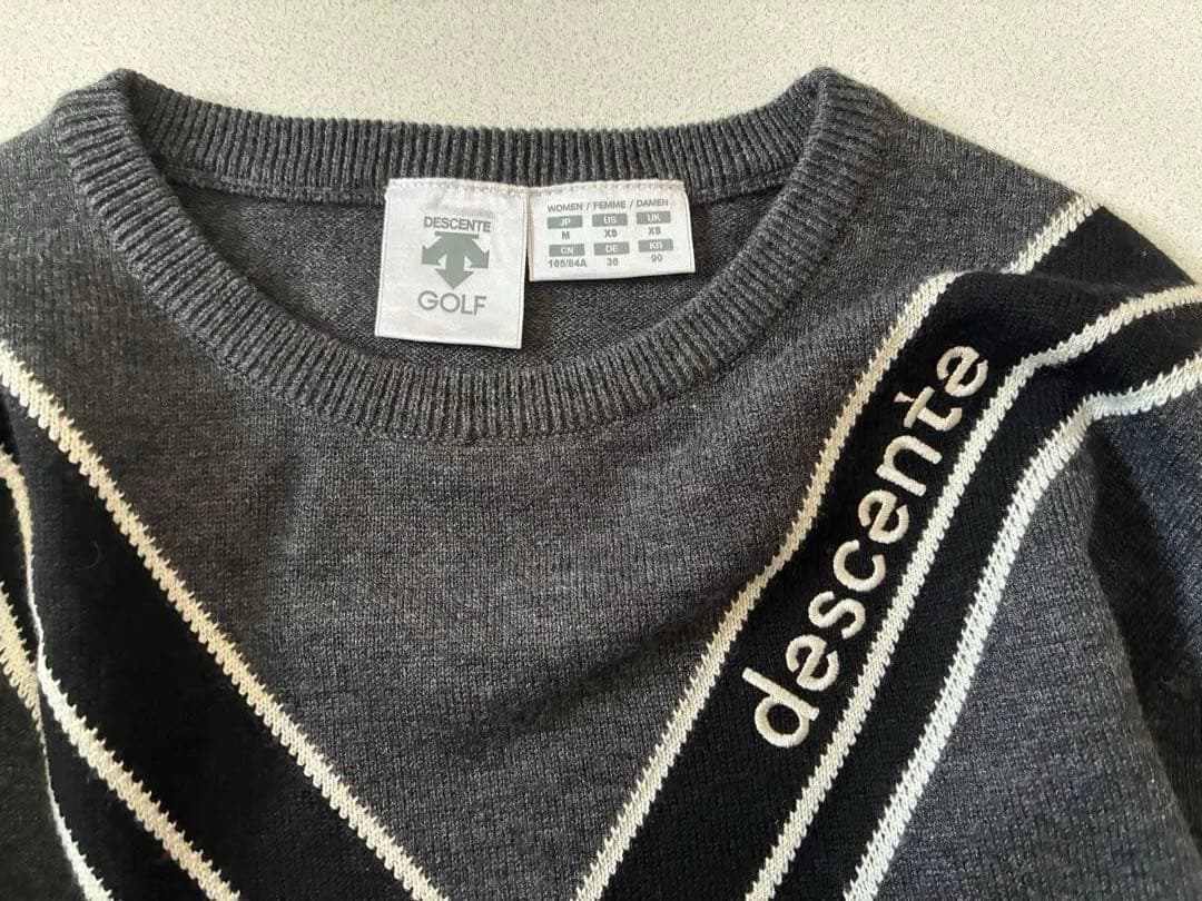 美品 DESCENTE デサント ゴルフ グレー セーター Mサイズ