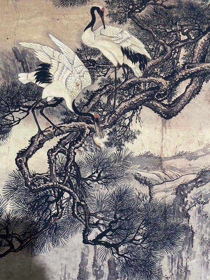 沈鍂 九如图 中国画 掛け軸 水墨画 和室 玄関 茶室 壁掛け 美術品