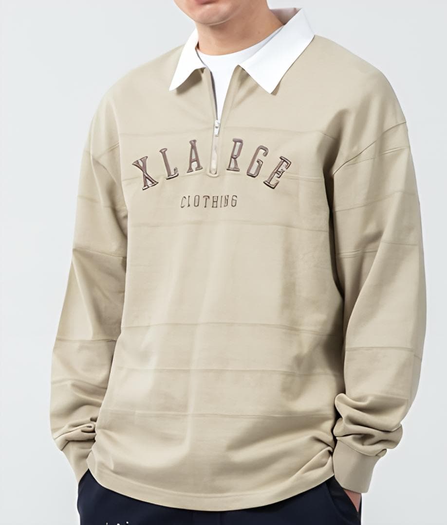 新品XLARGE（エクストララージ）RUGBY ZIP SHIRT（XL）