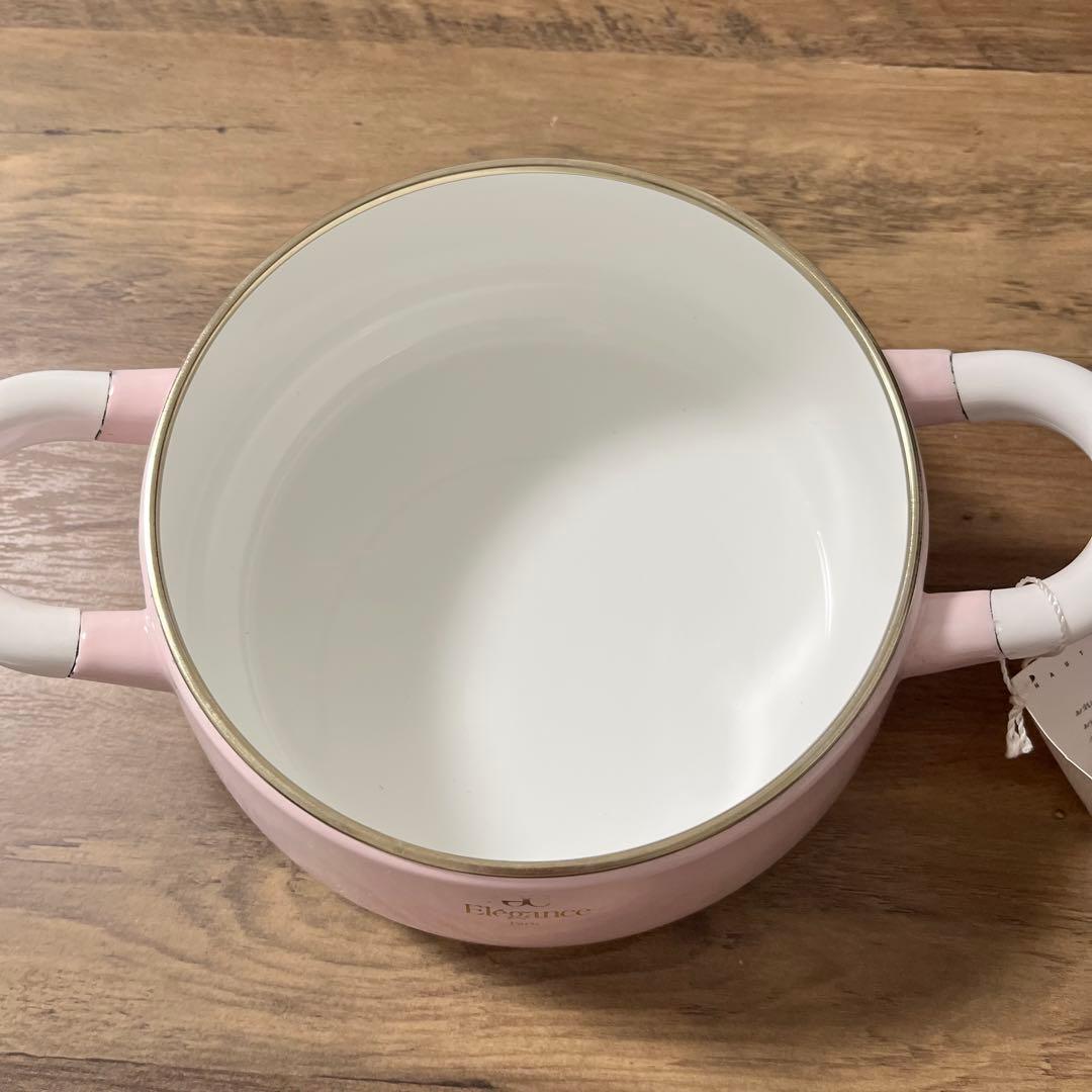 未使用品　ホーロー鍋　両手鍋　鍋　キッチン用品　富士ホーロー　エレガンス社
