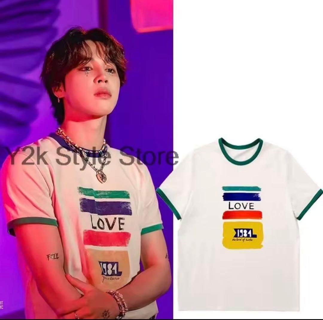 jimin BTS ジミン　リンガーtシャツ　Y2K