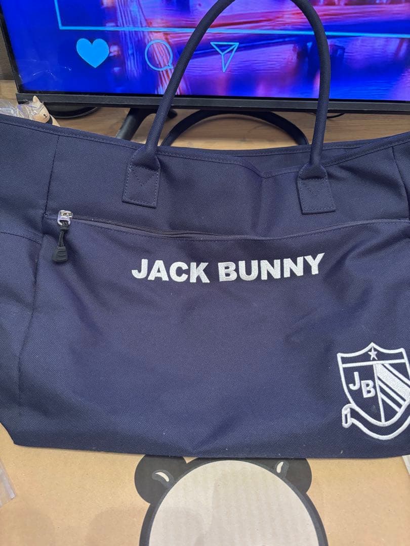 JACK BUNNY ネイビー トートバッグ