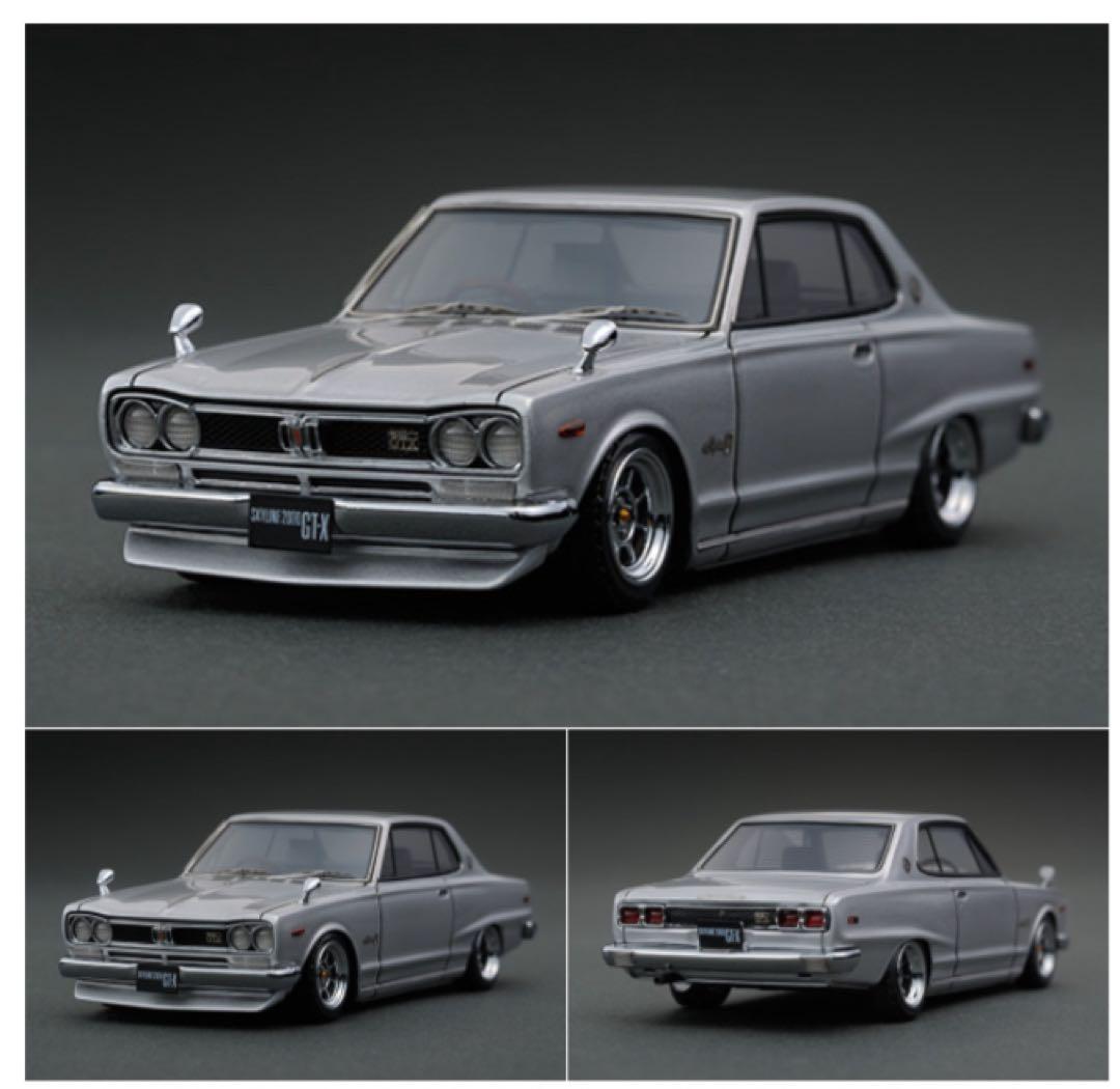 イグニッションモデル　1/43 スカイライン　GT-X KGC10 シルバー